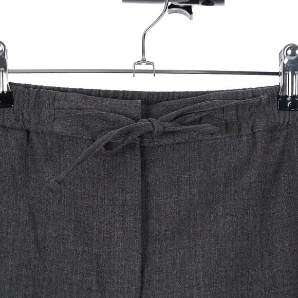 J Jill Gray Cropped Pants With Tie Size Medium - Picture 3 of 8